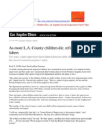 10 03 28 Los Angeles County Children Die - Supervisors Fail To Act