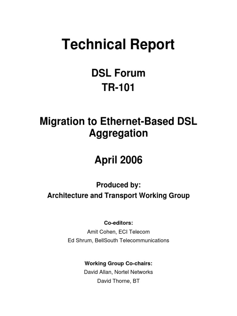 Migration To Ethernet-Based DSL Aggregation | PDF