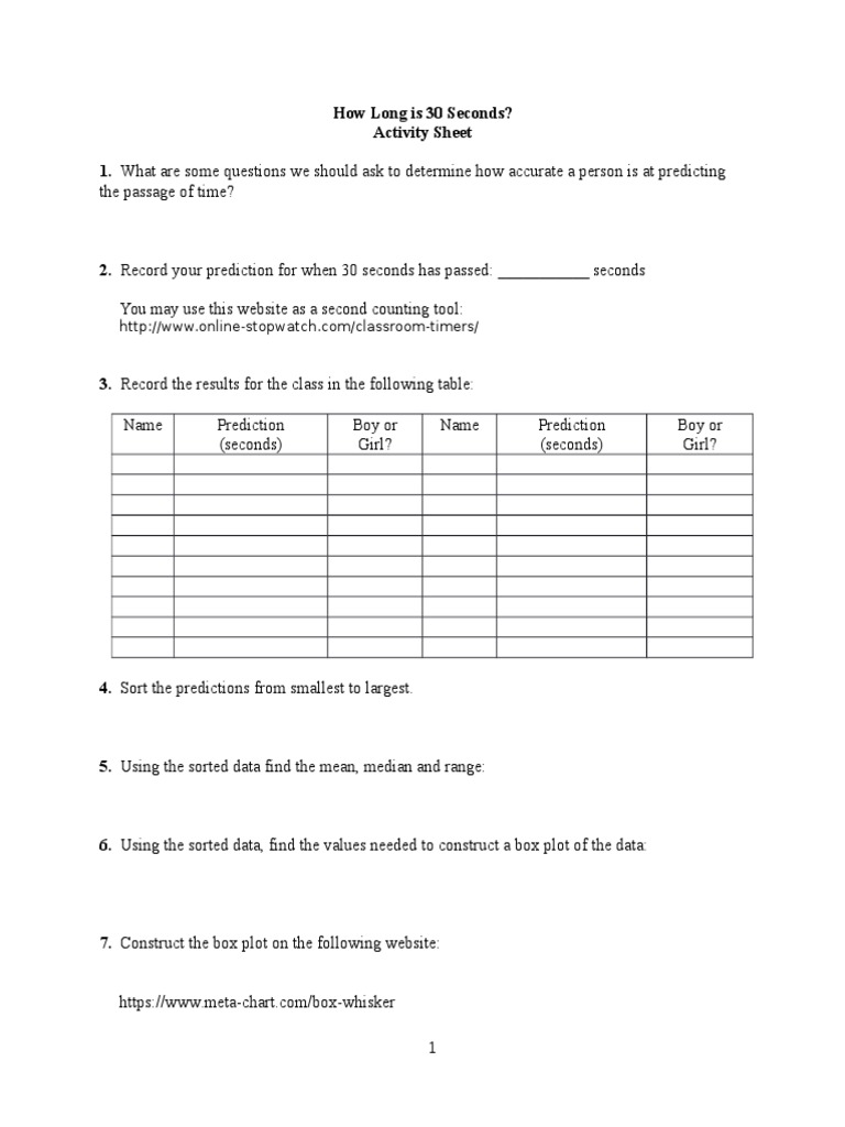 Howlongis 30 Seconds | PDF