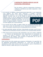 5 Normas de La Legislación Vigente Sobre El Uso de Herramientas Informáticas