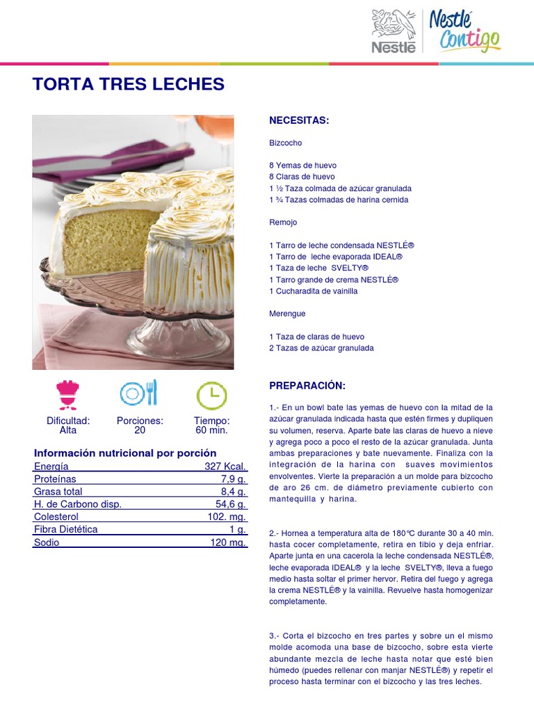 Torta Tres Leches | PDF