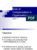 Role of Compensation in Organisations: Unit 1