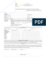 Formulario de Inscripción de Patronatos y Asociaciones Comunitarias