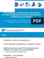 the challenges of performing in vivo studies for taste or acceptability aps 2015 final modified no logos 