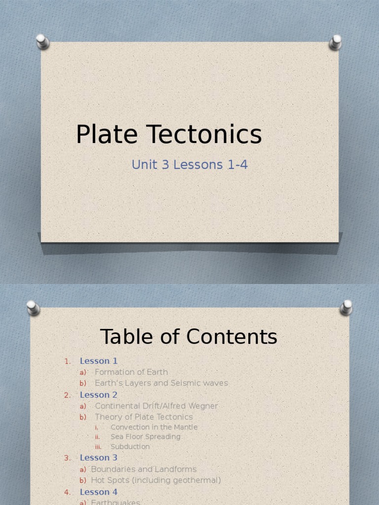 Plate Tectonics Unit 3 | PDF | Plate Tectonics | Mantle (Geology)