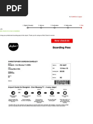 Airasia Web Check In Airlines Aviation