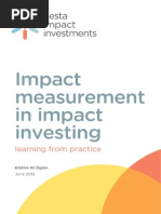 Impact Measurement in Impact Investing (1)