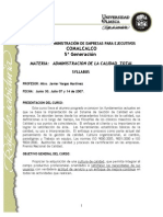 Syllabus Administración Calidad Total