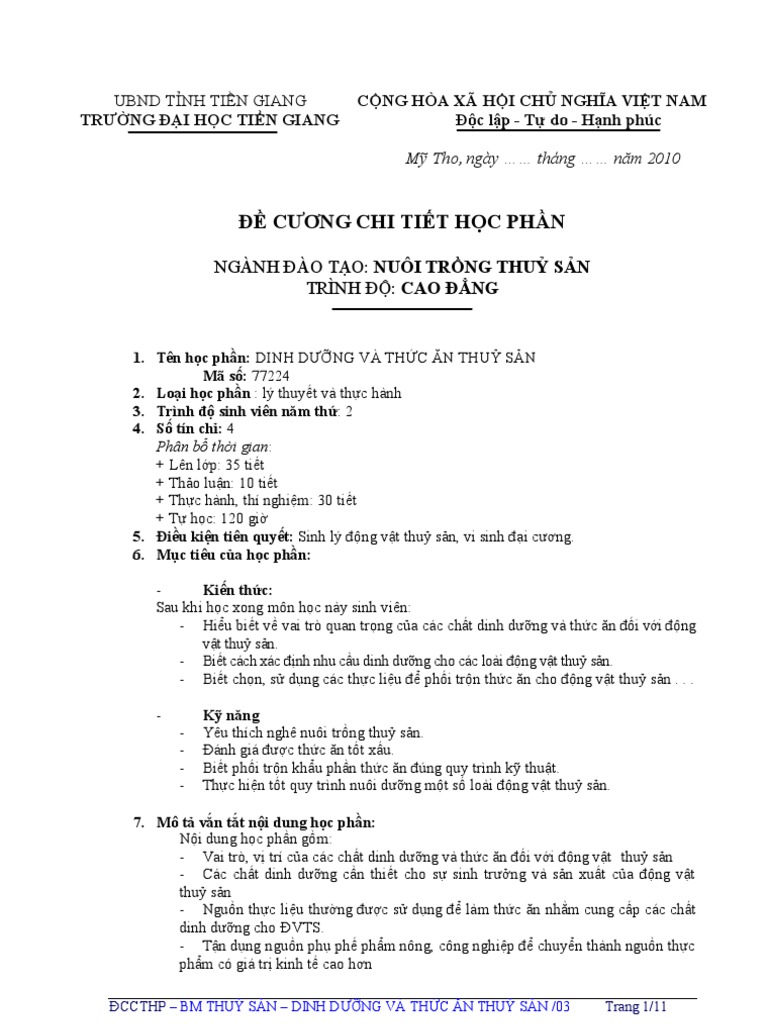 Dinh Duong Va Thuc An Thuy San | PDF