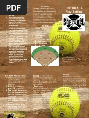 softball brochure