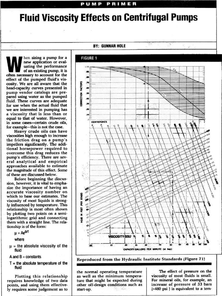 Fluid Viscosity Effects in Centrifugal Pump