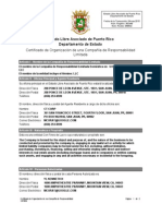 Certificado de Organización de una Compañía de Responsabilidad Limitada - Google Puerto Rico LLC