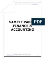 Sample Paper Finance & Accounting: Building Standards in Educational and Professional Testing