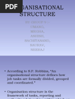 Organisational Structure: by Group 9:-Umang, Megha, Ashish, Sachitanand, Saurav, Neeraj