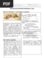 Avaliaçã de História e Geografia 3º Ano 4 Bimestre
