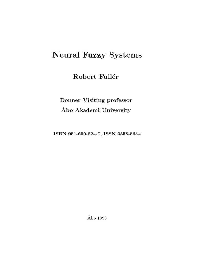 Neural Fuzzy Systems | PDF | Artificial Neural Network | Fuzzy Logic