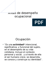 Áreas de Desempeño Ocupacional