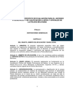Reglamento de Evaluación 2015 Policía Boliviana