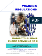 Motorcycle/Small Engine Servicing Training Regulations