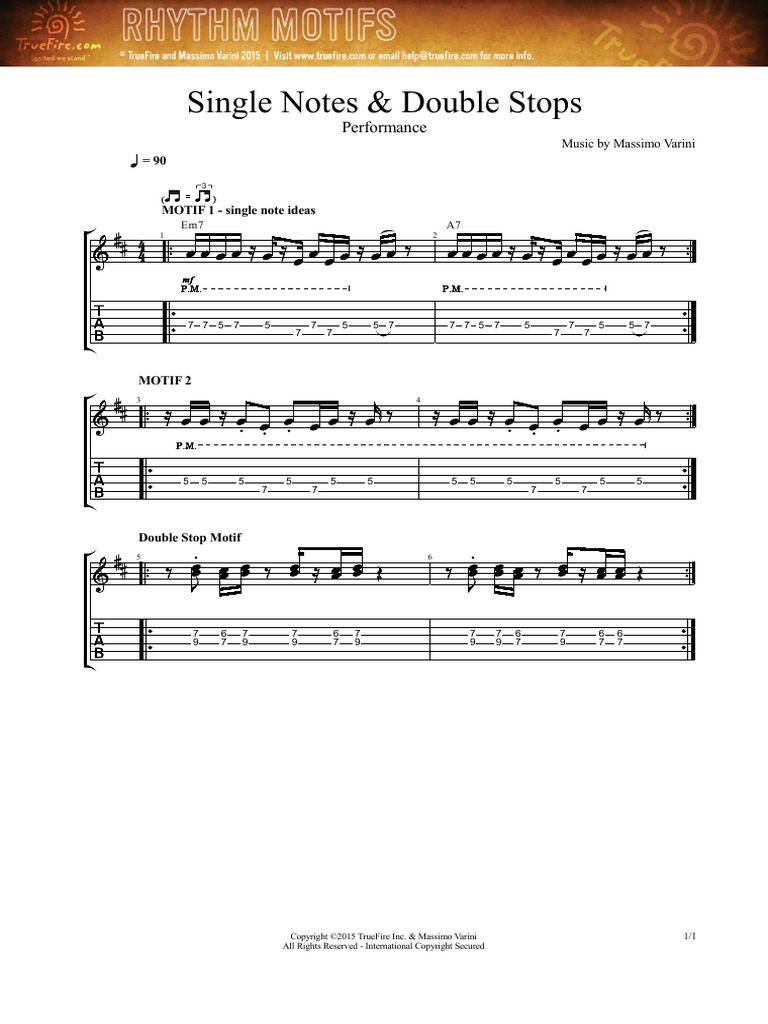 Single Notes & Double Stops: Performance | PDF
