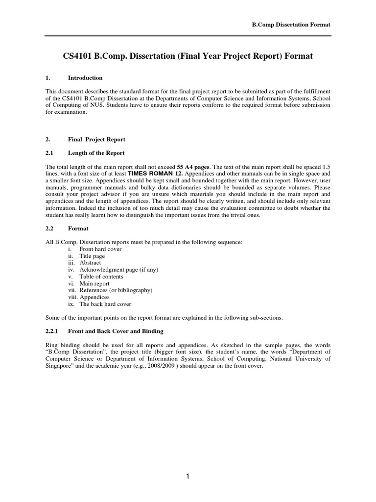 FYP Report Format Final | PDF | Thesis | Citation
