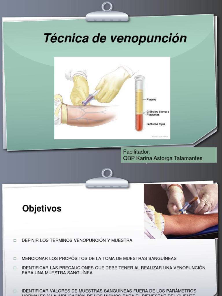 Guía de Técnica de Venopunción | PDF | Medicina | Medicina CLINICA