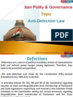 Indian Polity & Governance: Anti-Defection Law