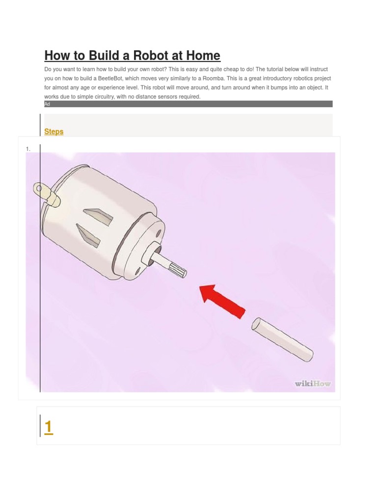 How To Build A Robot at Home | PDF | Battery (Electricity) | Robot