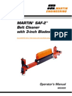 Martin SAF-2 Belt Cleaner With 3-Inch Blades: Operator's Manual