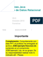 Aplicaciones Java Con Base de Datos Relacional: V8.0 Octubre 2015 Ferreiras