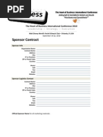 The Heart of Business International Conference 2010 - Sponsor Contract
