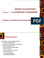 200400: Company Accounting Topic 1: Accounting Standards: Chapter 4: Published Financial Statements