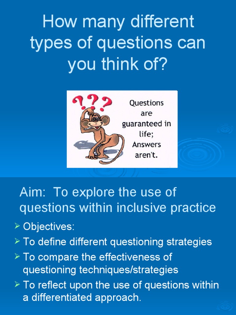 Inclusive Questioning Strategies Guide | PDF | Reading Comprehension ...