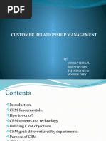 Customer Relationship Management: Shikha Sehgal Rajesh Punia Tej Inder Singh Yogesh Dbey