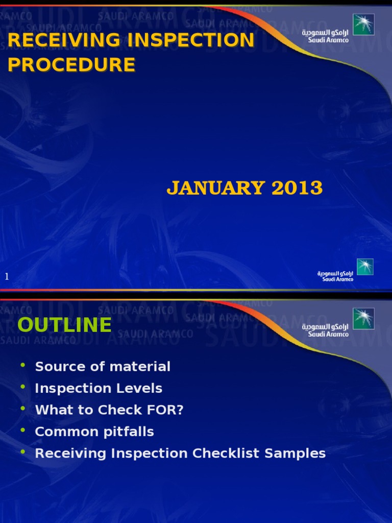 Receiving Inspection Procedure