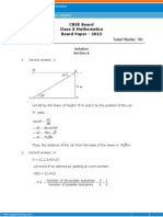 CBSE 10 Maths BoardPaper2013Solution
