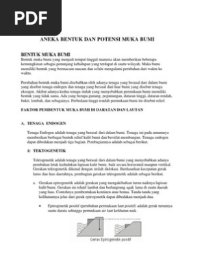 Aneka Bentuk Dan Potensi Muka Bumi