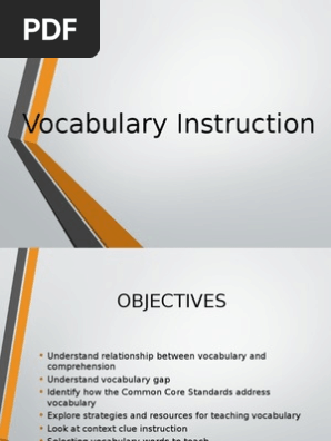 Vocabulary 