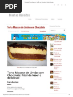 Receita de Torta Mousse de Limão Com Chocolate - Minhas Receitas