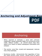 Anchoring and Adjustment