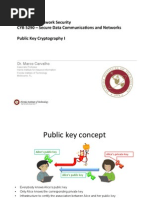 CSE 5636 - Network Security CYB 5290 - Secure Data Communica Ons and Networks Public Key Cryptography I