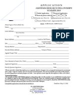 Research Stipend Application Summer 2010