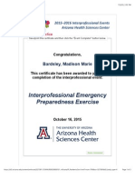 Pandemic Disaster Preparedness 2014 Certification