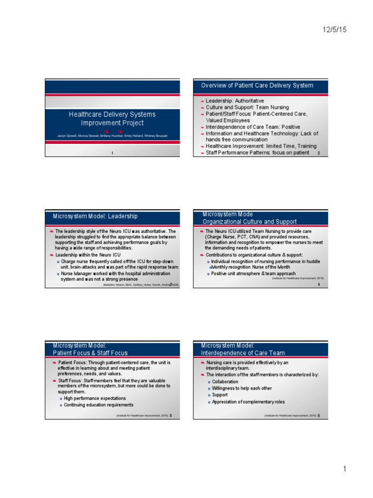 qip project ppt slides Information Nursing