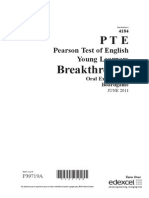 PTE Breakthrough: Pearson Test of English Young Learners