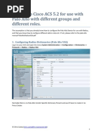 Configuring Cisco ACS 5.2 For Use With Palo Alto VSA