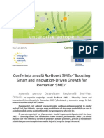 Conferinta Anuala Ro-Boost SMEs-_Boosting Smart and Innovation-Driven Growth for Romanian SMEs 2015