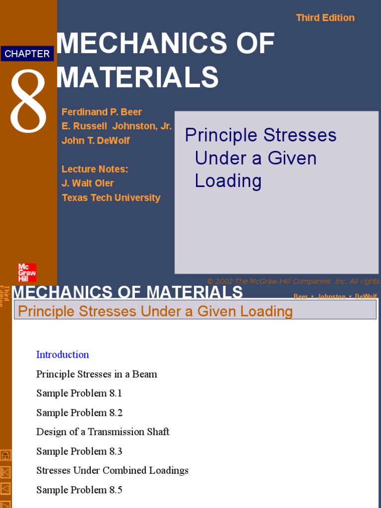 8 Principal Stresses-Mechanics of Materials | PDF