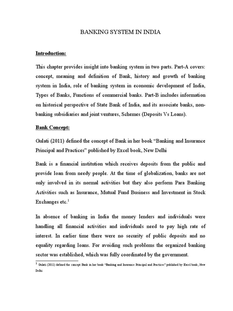 Banking System in India | PDF | Overdraft | Transaction Account