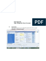 Unit: Financials Topic: Manage The Chart of Accounts: 1.1 Transactions